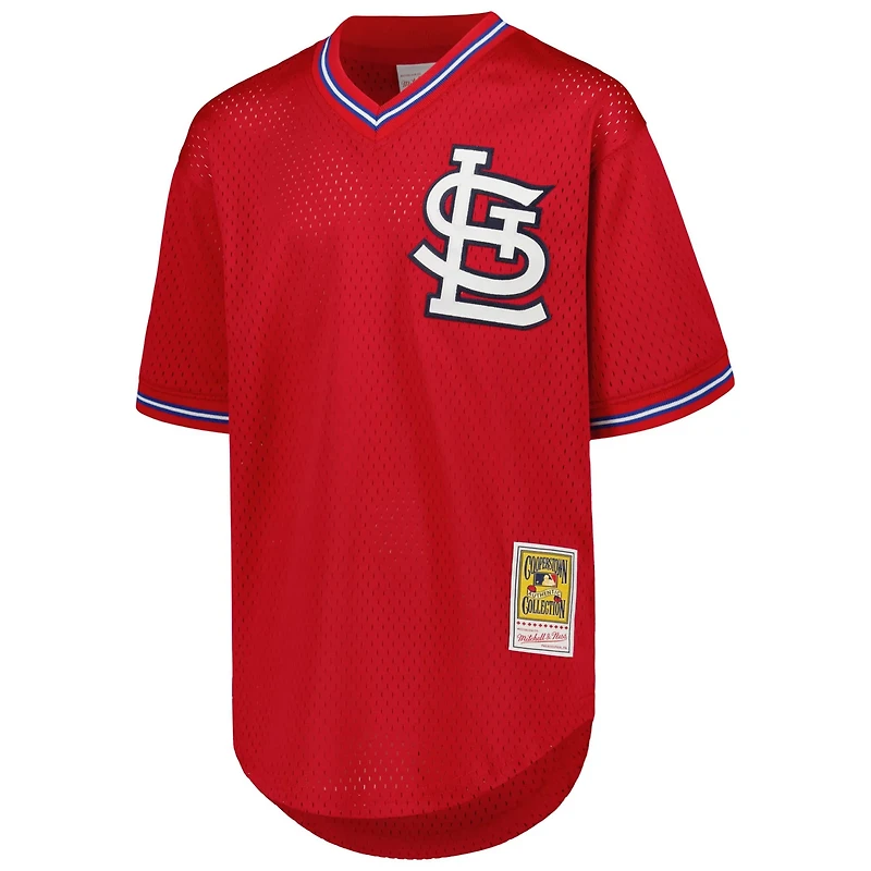 Youth Mitchell Ness Ozzie Smith St Louis Cardinals Cooperstown Collection Mesh Batting Practice Jersey