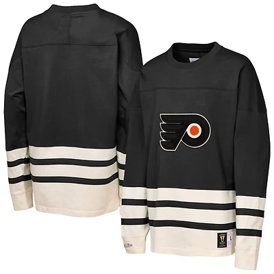 Youth Mitchell  Ness Philadelphia Flyers Chainstitch Heavyweight Long Sleeve Top