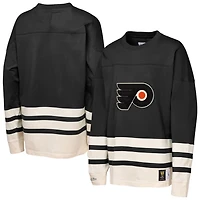 Youth Mitchell  Ness Philadelphia Flyers Chainstitch Heavyweight Long Sleeve Top