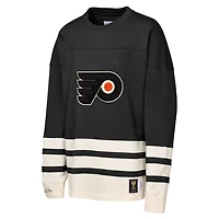 Youth Mitchell  Ness Philadelphia Flyers Chainstitch Heavyweight Long Sleeve Top