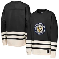 Youth Mitchell  Ness Pittsburgh Penguins Chainstitch Heavyweight Long Sleeve Top