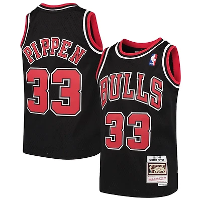 Youth Mitchell  Ness Scottie Pippen Chicago Bulls Hardwood Classics Swingman Throwback Jersey