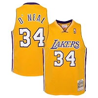 Youth Mitchell  Ness Shaquille O'Neal Los Angeles Lakers 1999 00 Hardwood Classics Swingman Jersey