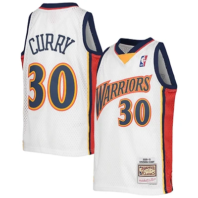 Youth Mitchell  Ness Stephen Curry Golden State Warriors 2009-10 Hardwood Classics Swingman Jersey