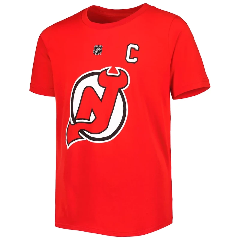 Youth Nico Hischier New Jersey Devils Player Name  Number T-Shirt