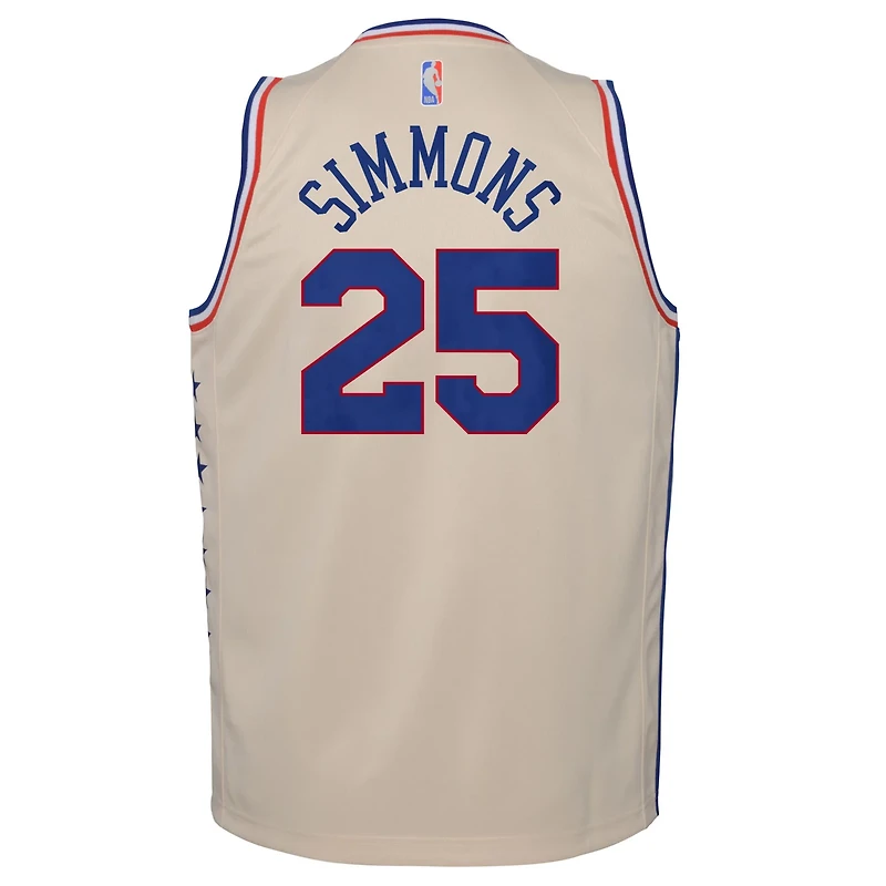 Youth Nike Ben Simmons Philadelphia 76ers 2020 21 Swingman Player Jersey - Earned Edition