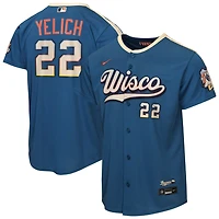 Youth Nike Christian Yelich Mineral Milwaukee Brewers 2026 City Connect Stadium Jersey