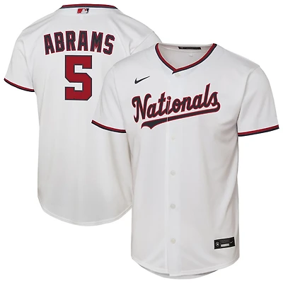 Youth Nike CJ Abrams Washington Nationals Home Replica Player Jersey