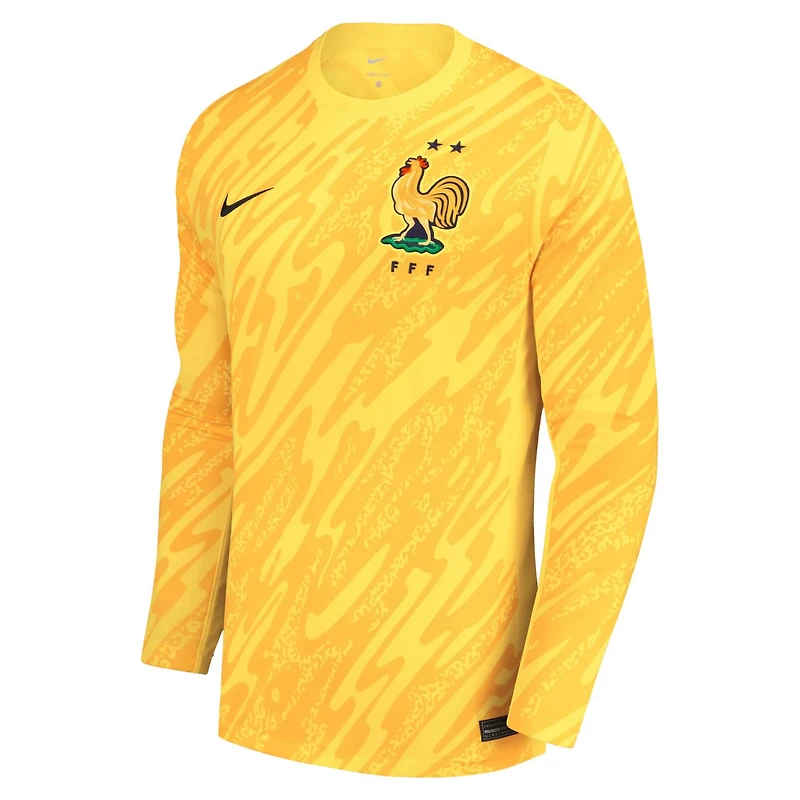 Youth Nike France National Team 2024 Goalkeeper Replica Stadium Long Sleeve Jersey