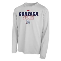 Youth Nike Gonzaga Bulldogs 2023 On Court Sole Bench T-Shirt