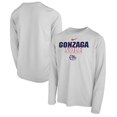 Youth Nike Gonzaga Bulldogs 2023 On Court Sole Bench T-Shirt