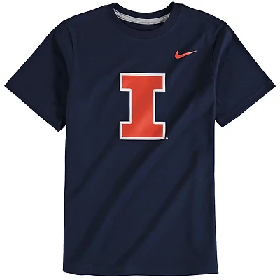 Youth Nike Illinois Fighting Illini Cotton Logo T-Shirt