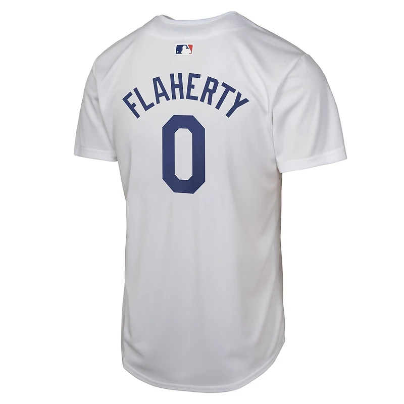 Youth Nike Jack Flaherty Los Angeles Dodgers 2024 World Series Patch Home Game Player Jersey