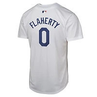 Youth Nike Jack Flaherty Los Angeles Dodgers 2024 World Series Patch Home Game Player Jersey