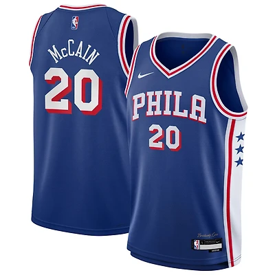 Youth Nike Jared McCain Philadelphia 76ers Swingman Jersey - Icon Edition