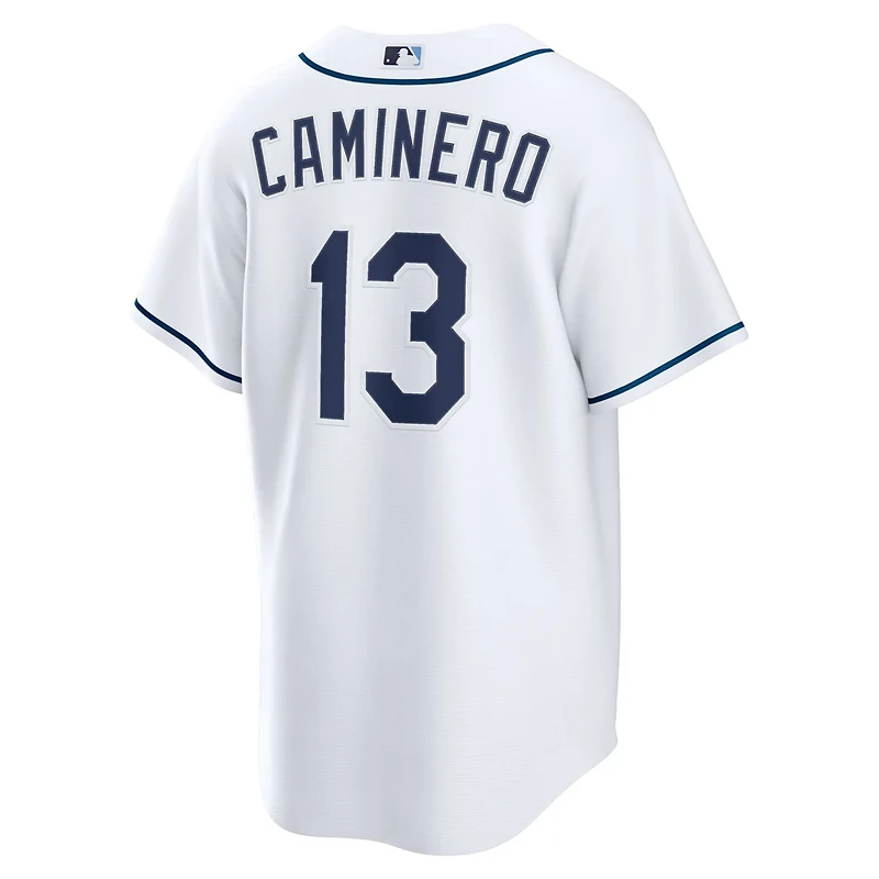 Youth Nike Junior Caminero Tampa Bay Rays Home Replica Jersey