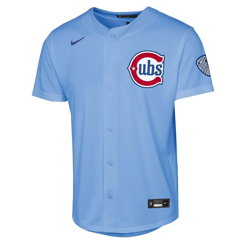 Youth Nike Light Chicago Cubs Alternate 2 Stadium Jersey