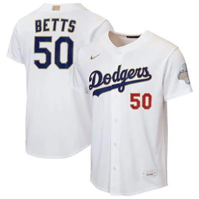 Youth Nike Mookie Betts Los Angeles Dodgers 2026 Gold Collection Home Replica Jersey