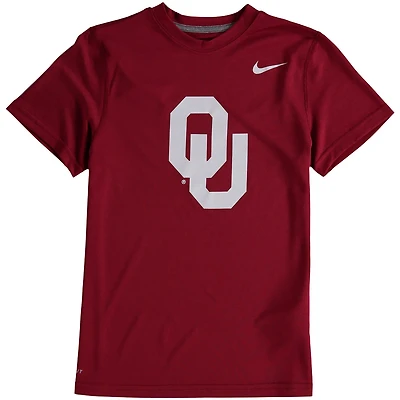 Youth Nike Oklahoma Sooners Logo Legend Performance T-Shirt
