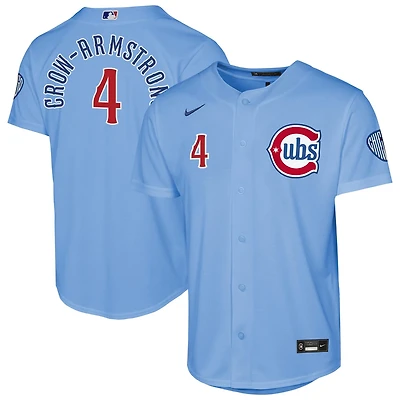 Youth Nike Pete Crow-Armstrong Light Chicago Cubs Alternate 2 Stadium Jersey