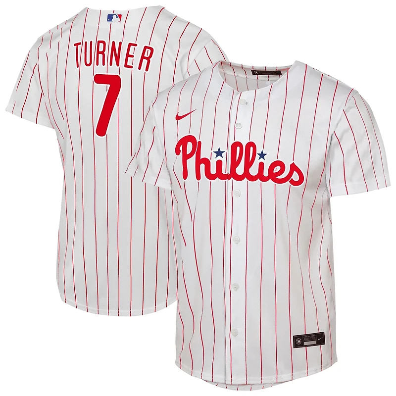 Youth Nike Trea Turner Philadelphia Phillies Home Replica Player Jersey