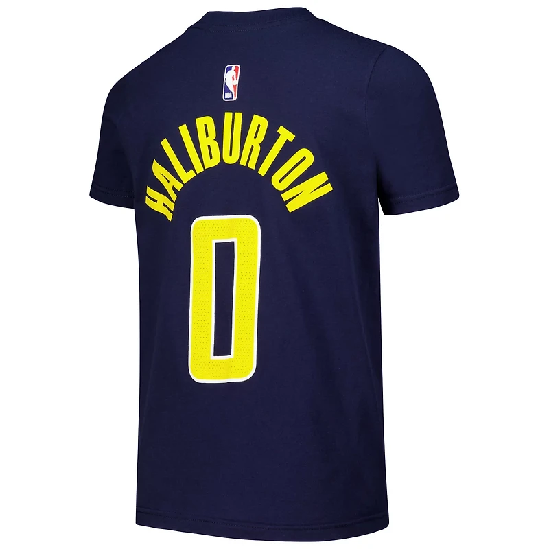 Youth Nike Tyrese Haliburton Indiana Pacers Icon Edition Name  Number T-Shirt
