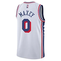 Youth Nike Tyrese Maxey Philadelphia 76ers Association Swingman Jersey