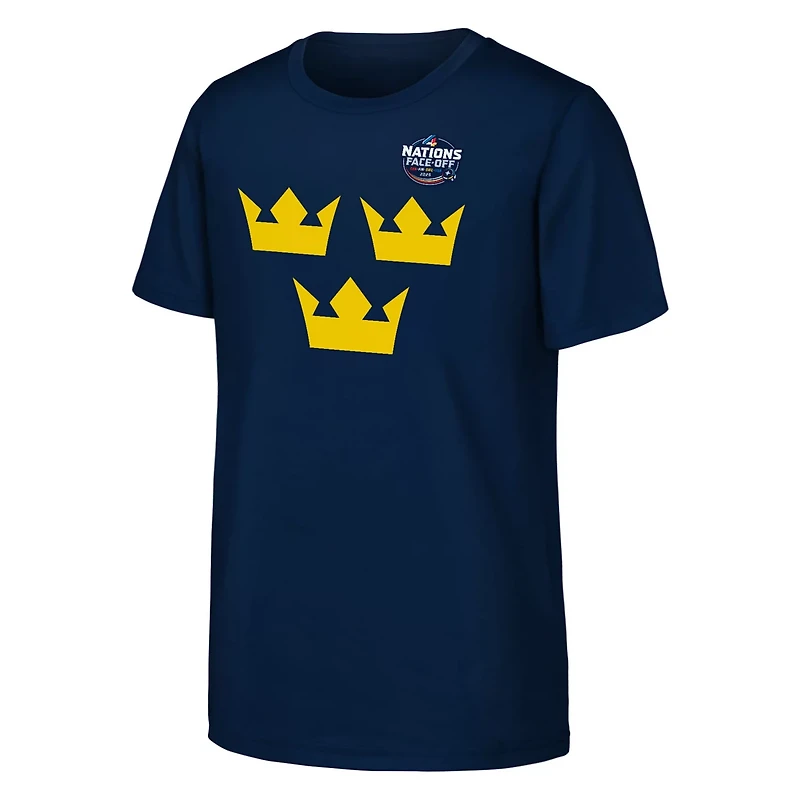 Youth Sweden 2025 4 Nations Face-Off Primary Logo T-Shirt