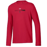 Youth Under Armour Texas Tech Raiders 2024 On-Court Bench Unity Performance Long Sleeve T-Shirt