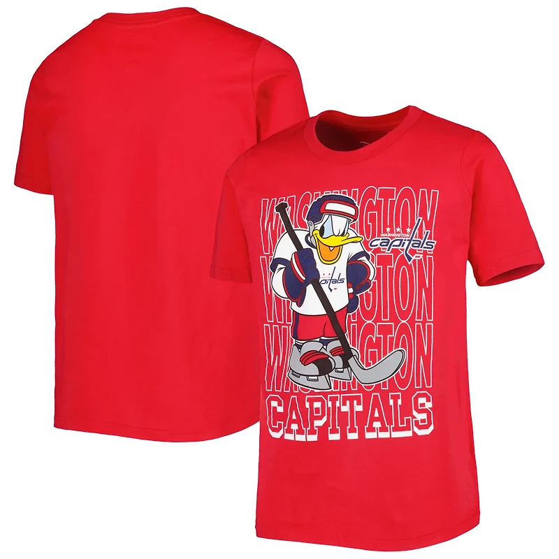 Youth Washington Capitals Disney Donald Duck Three-Peat T-Shirt