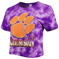 ZooZatz Clemson Tigers Cloud-Dye Cropped T-Shirt