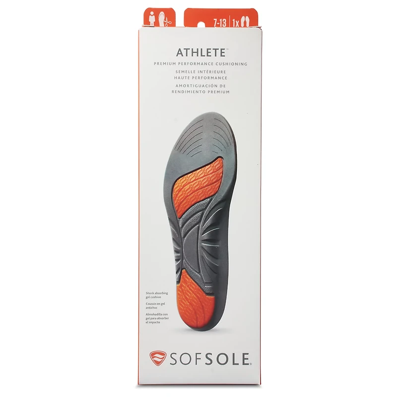 Sof Sole Adults' Athlete TTF 7-13 Insoles