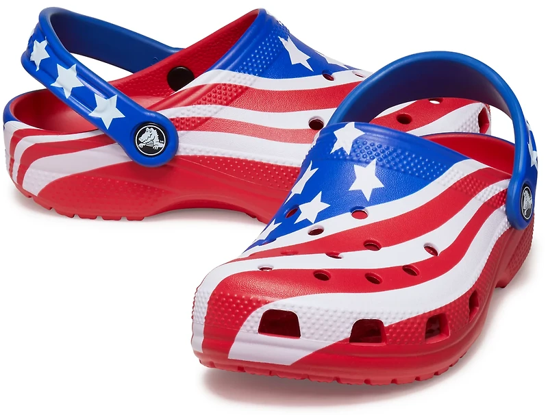 Crocs Kids Classic American Flag Clogs