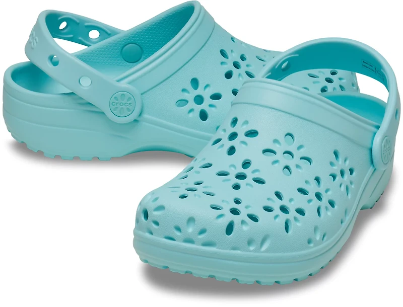 Crocs Kids' Classic Floral Cut Out Clog GS