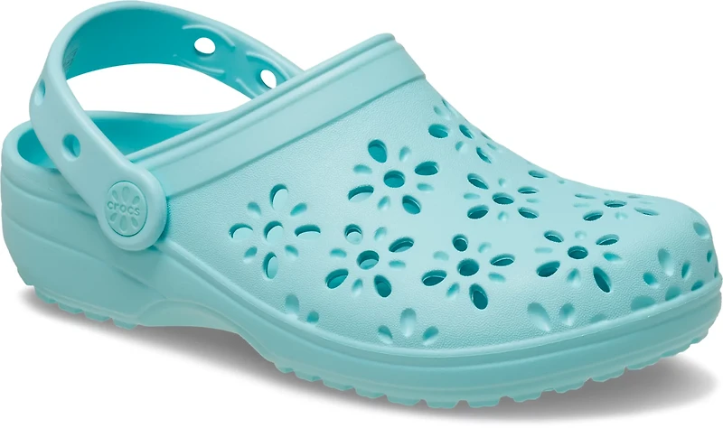 Crocs Kids' Classic Floral Cut Out Clog GS