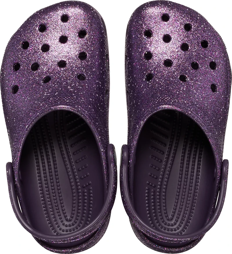 Crocs Kids' Classic Glitter TD Clogs