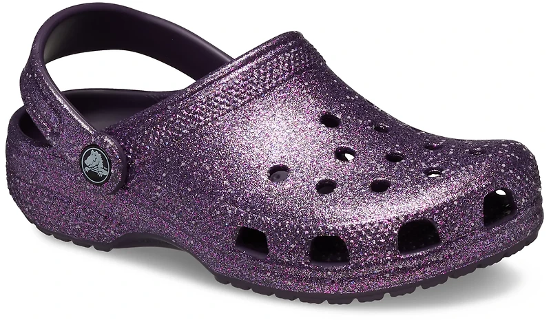 Crocs Kids' Classic Glitter TD Clogs