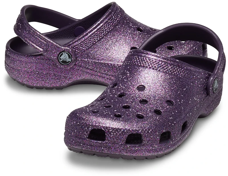 Crocs Kids' Classic Glitter TD Clogs