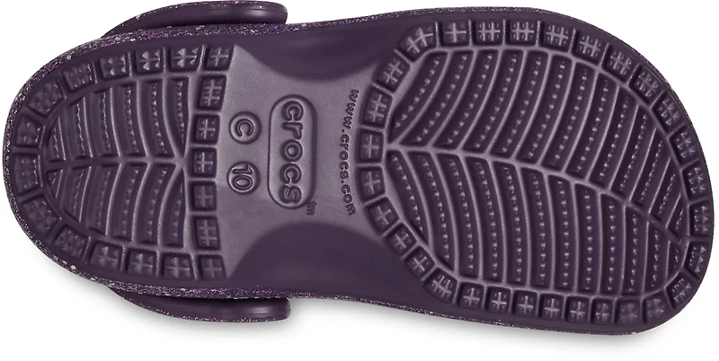 Crocs Kids' Classic Glitter TD Clogs