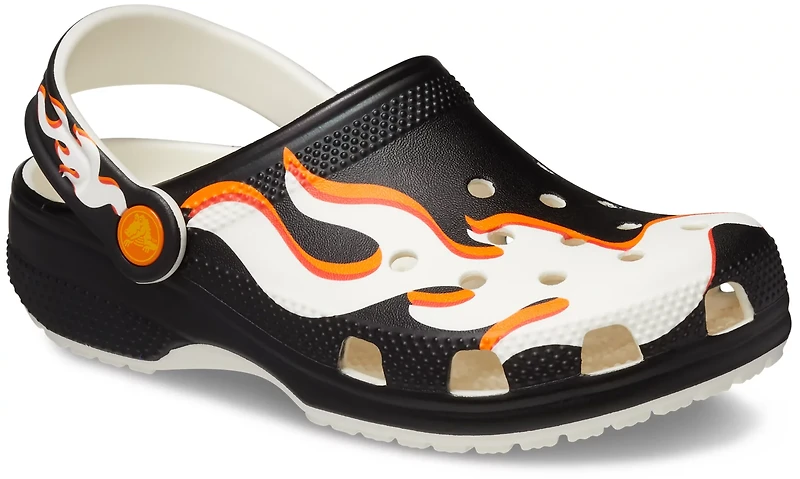 Crocs Kids' Classic Graphic Glow Flame Clogs