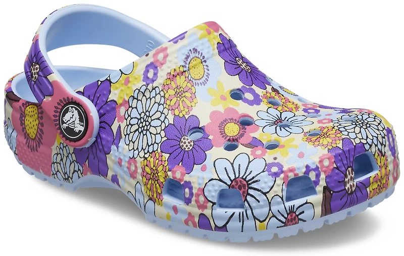 Crocs Kids' Classic Retro Floral PSGS Clogs