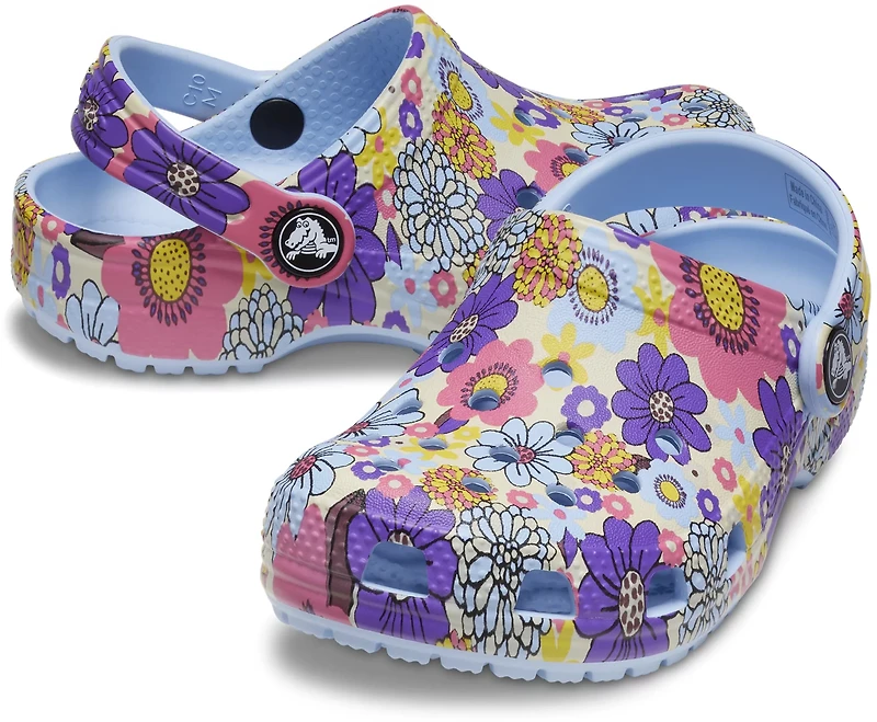 Crocs Kids' Classic Retro Floral PSGS Clogs