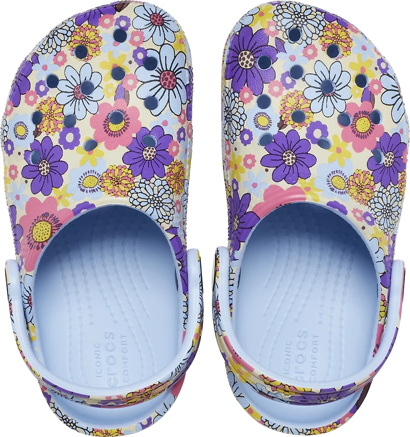 Crocs Kids' Classic Retro Floral PSGS Clogs
