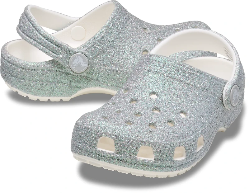 Crocs Kids' Iridescent Glitter Clog TD