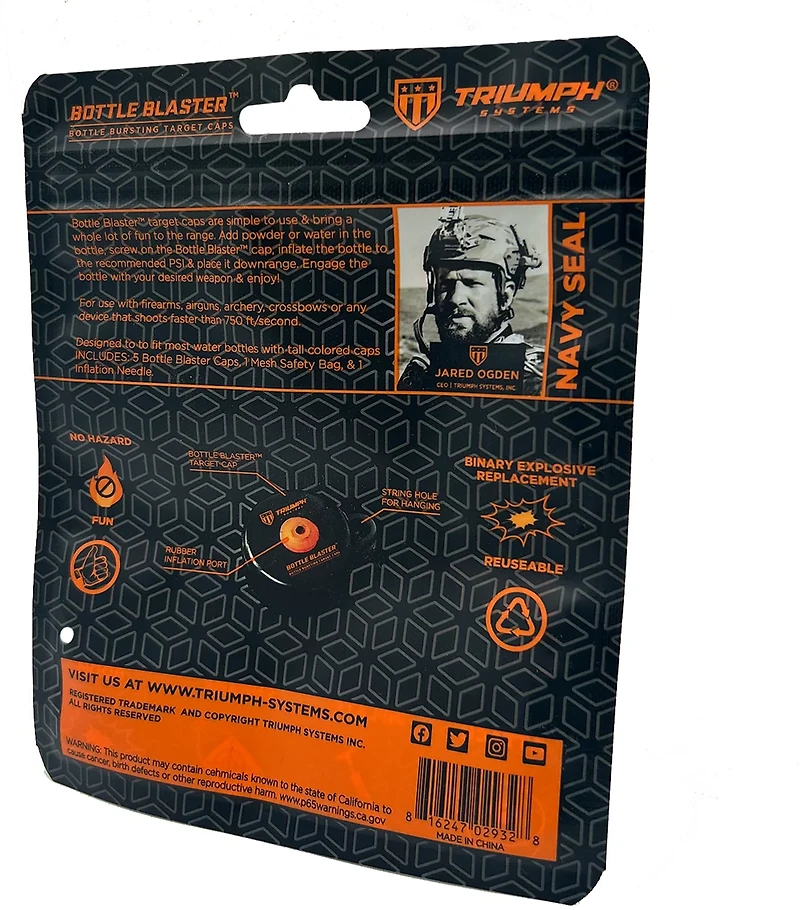 Triumph Bottle Blaster Bottle Bursting Target Caps 5-Pack