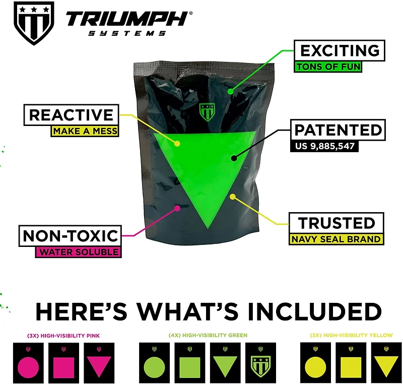 Triumph Pop Packs Reactive Bursting Targets 10-Pack