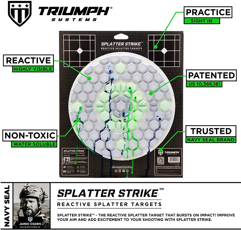 Triumph Splatter Strike Reactive Splatter Bullseye Target