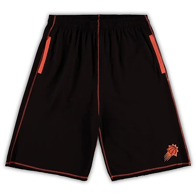 /Orange Phoenix Suns Big  Tall Contrast Stitch Knit Shorts