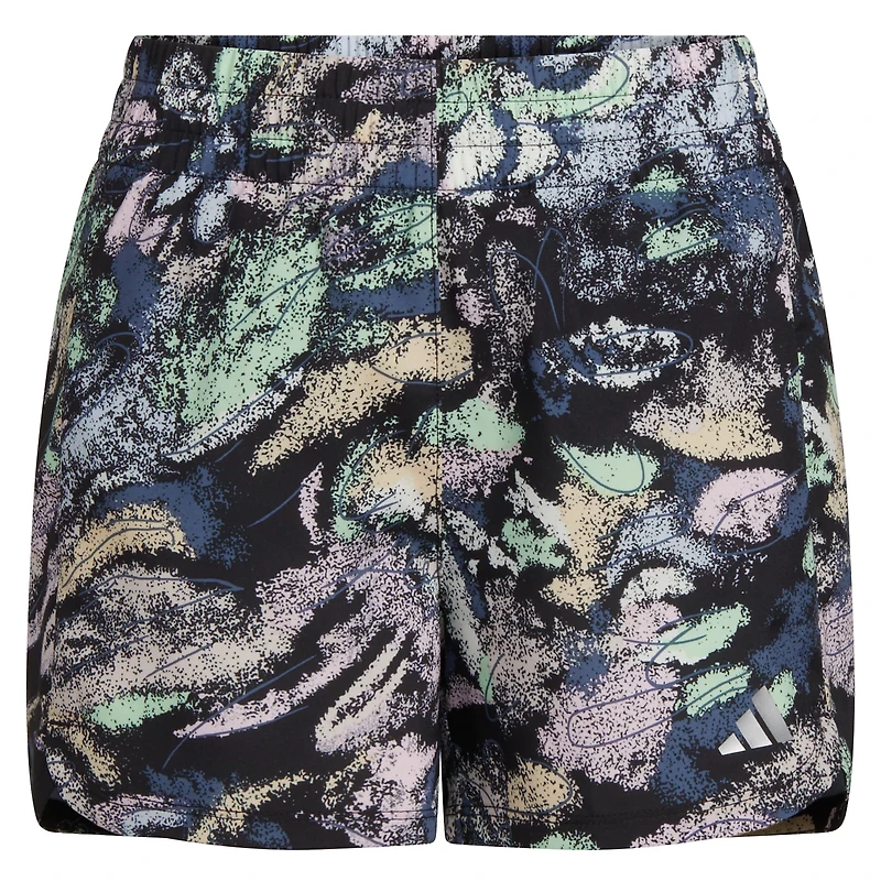 adidas Girls' All Over Print Woven Pacer Shorts 3 in