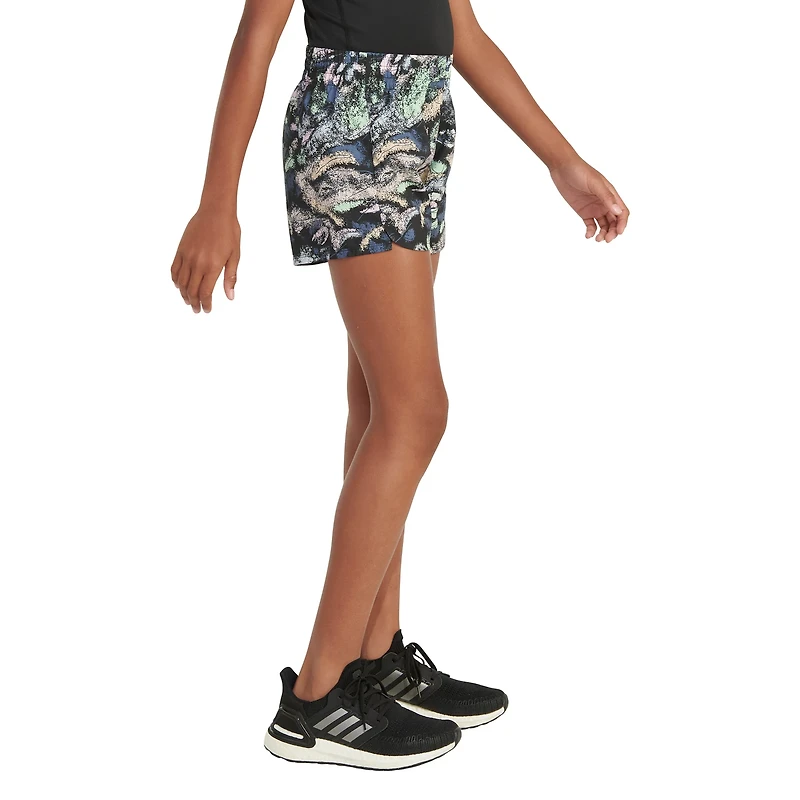 adidas Girls' All Over Print Woven Pacer Shorts 3 in